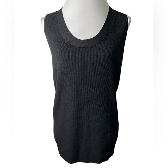 Kate Hill Woman Black Knit Sleeveless Top Size 2X - Picture 2 of 7